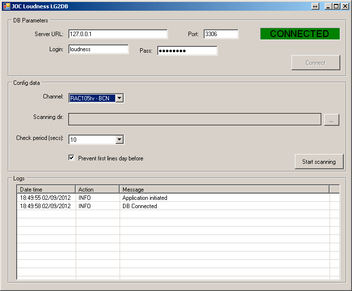 JOCLoudnessLG2DB GUI