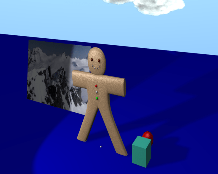 Rendered image (anamorphic) Rendered image (anamorphic)