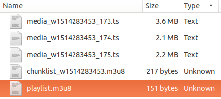 HLS Downloaded files
